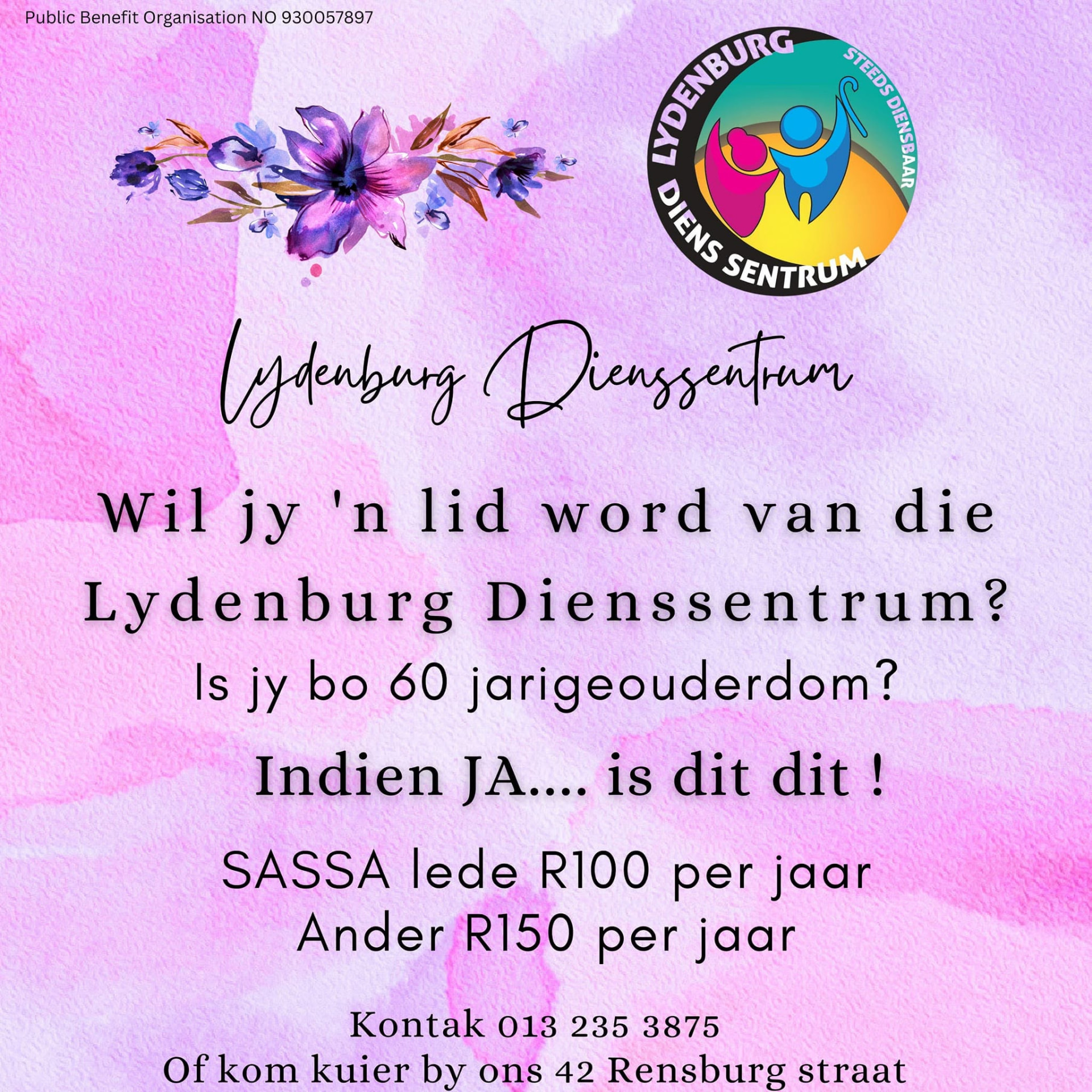 Community project for Lydenburg Diens Sentrum